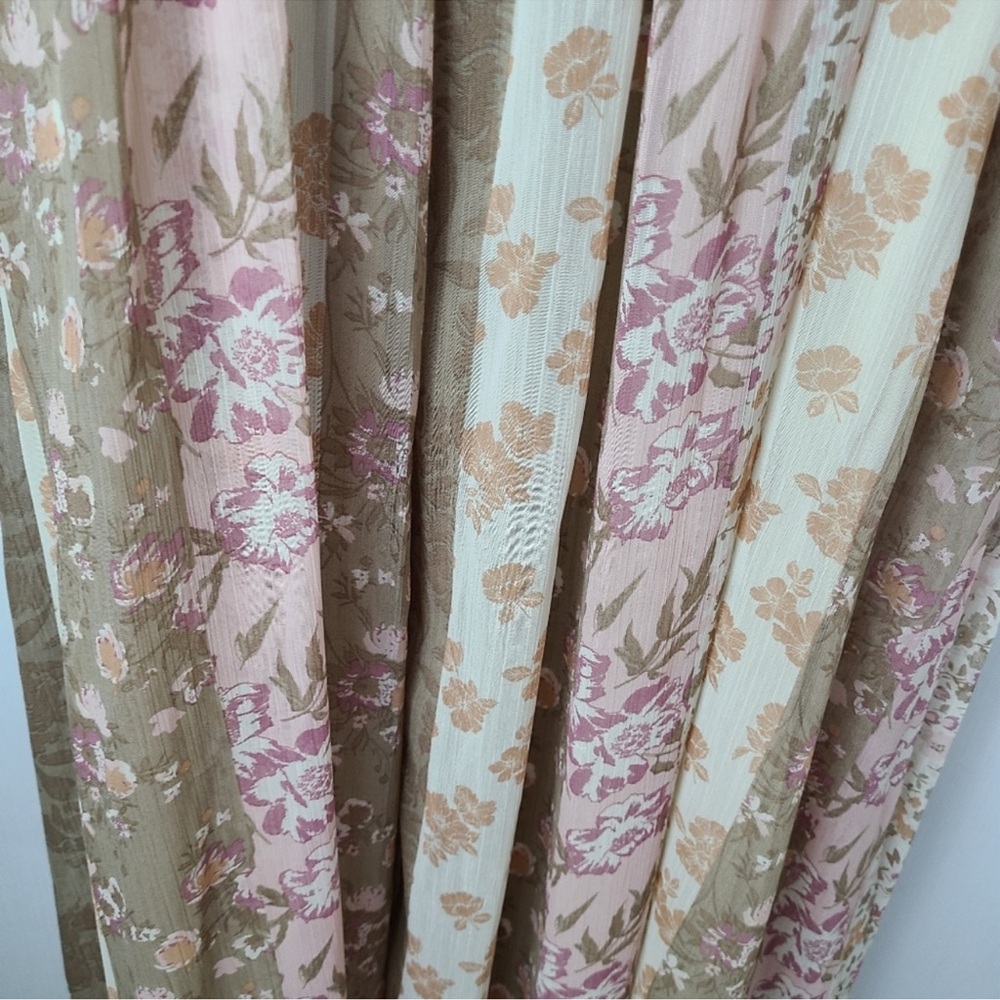 ❤️Sold❤️ Vici Collection Pink Tan Print Spaghetti Strap Flowy Maxi Dress - Picture 8 of 11